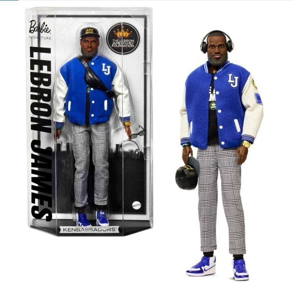 Barbie Signature Lebron James Kenbassadors Doll Collectible with Varsity Bomber
